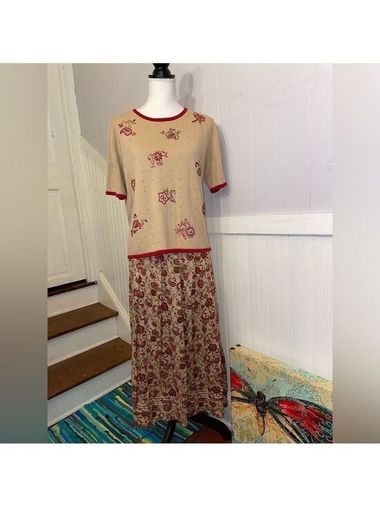 Vintage Dresses & Skirts - Vintage Napa Valley Cottagecore Two-Piece Set – Size Medium